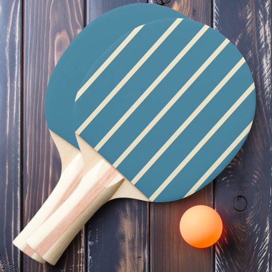Deep Aqua Striping en Solid Tafeltennisbatje