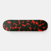 Deep Army Green Red Black Abstract Persoonlijk Skateboard (Horizontaal)