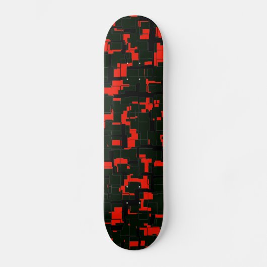 Deep Army Green Red Black Abstract Persoonlijk Skateboard (Voorkant)