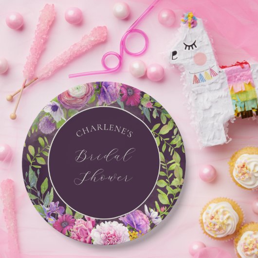 Deep Aubergine Dream Vrijgezellenfeest Papier Bord (Feest)