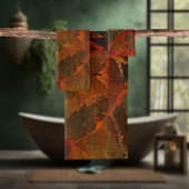 Deep Autumn Rich Aardse Abstracte Herfst Bad Handdoek