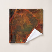 Deep Autumn Rich Aardse Abstracte Herfst Bad Handdoek (Wasdoekje)