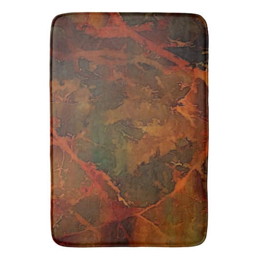 Deep Autumn Rich Aardse Abstracte Herfst Badmat (Voorkant Verticaal)