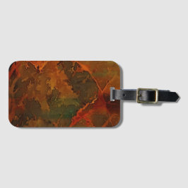 Deep Autumn Rich Aardse Abstracte Herfst Bagagelabel