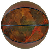 Deep Autumn Rich Aardse Abstracte Herfst Basketbal (Voorkant)
