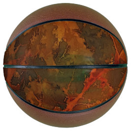 Deep Autumn Rich Aardse Abstracte Herfst Basketbal