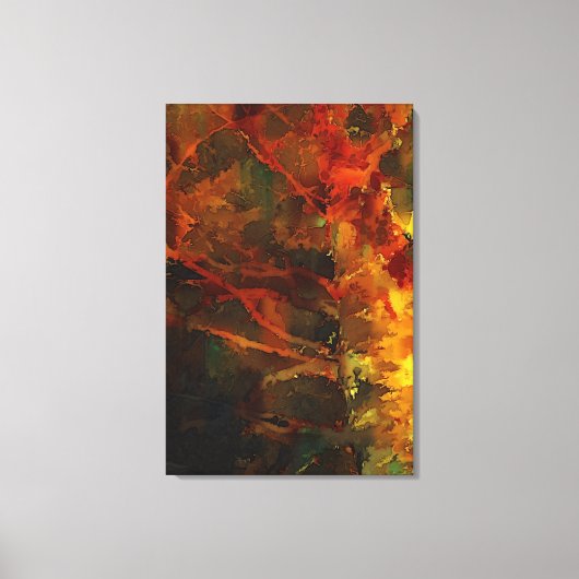 Deep Autumn Rich Aardse Abstracte Herfst Canvas Afdruk (Voorkant)