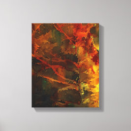 Deep Autumn Rich Aardse Abstracte Herfst Canvas Afdruk