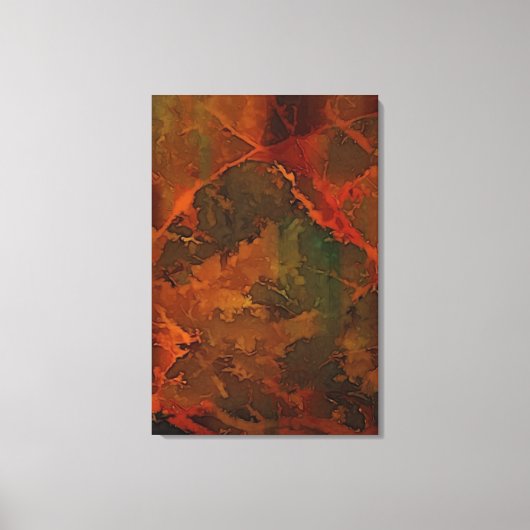 Deep Autumn Rich Aardse Abstracte Herfst Canvas Afdruk (Voorkant)