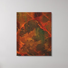 Deep Autumn Rich Aardse Abstracte Herfst Canvas Afdruk