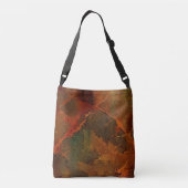 Deep Autumn Rich Aardse Abstracte Herfst Crossbody Tas (Achterkant)