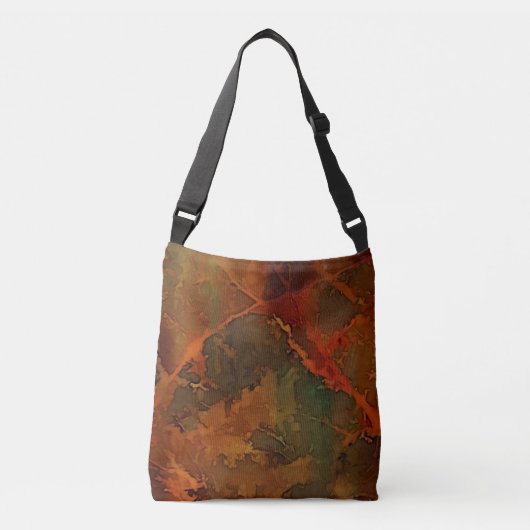 Deep Autumn Rich Aardse Abstracte Herfst Crossbody Tas (Voorkant)