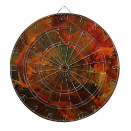Deep Autumn Rich Aardse Abstracte Herfst Dartbord