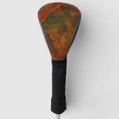 Deep Autumn Rich Aardse Abstracte Herfst Golfheadcover (Voorkant)