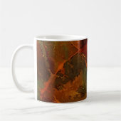 Deep Autumn Rich Aardse Abstracte Herfst Koffiemok (Links)