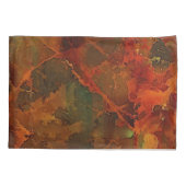 Deep Autumn Rich Aardse Abstracte Herfst Kussensloop (Achterkant-Links)