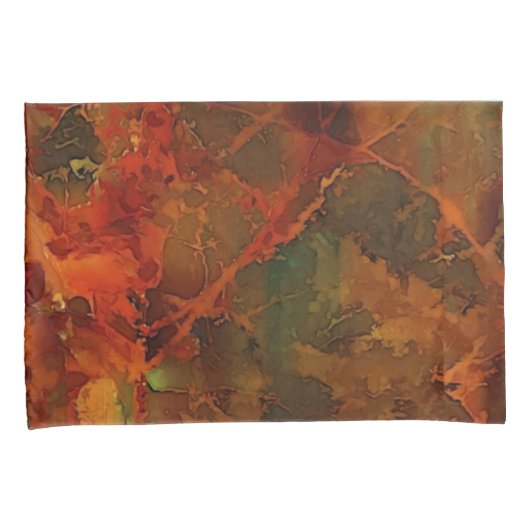 Deep Autumn Rich Aardse Abstracte Herfst Kussensloop (Voorkant-Rechts)