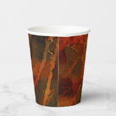 Deep Autumn Rich Aardse Abstracte Herfst Papieren Bekers (Rechts)
