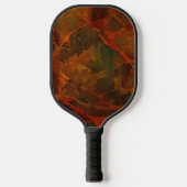Deep Autumn Rich Aardse Abstracte Herfst Pickleball Paddle (Voorkant)