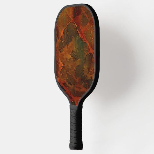 Deep Autumn Rich Aardse Abstracte Herfst Pickleball Paddle (Links)