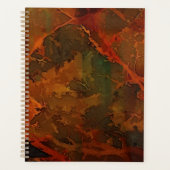 Deep Autumn Rich Aardse Abstracte Herfst Planner (Voorkant)
