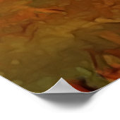 Deep Autumn Rich Aardse Abstracte Herfst Poster (Hoek)