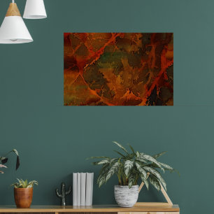 Deep Autumn Rich Aardse Abstracte Herfst Poster