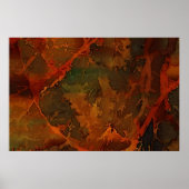 Deep Autumn Rich Aardse Abstracte Herfst Poster (Voorkant)
