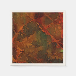 Deep Autumn Rich Aardse Abstracte Herfst Servet