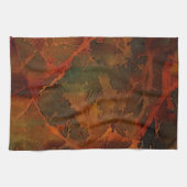 Deep Autumn Rich Aardse Abstracte Herfst Theedoek (Horizontaal)