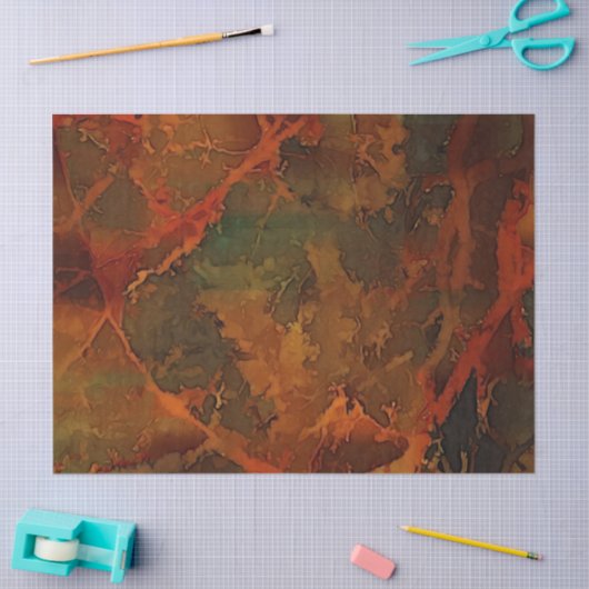 Deep Autumn Rich Aardse Abstracte Herfst Tissuepapier (Craft)