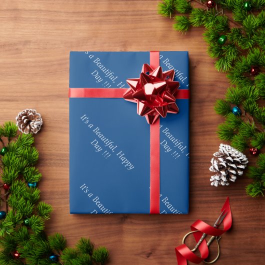 Deep Azure Blue 004080 - Aangepast bericht of leeg Cadeaupapier (Feestdagen Geschenken)