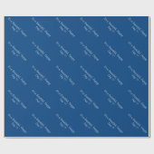 Deep Azure Blue 004080 - Aangepast bericht of leeg Cadeaupapier (Vlak)