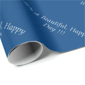 Deep Azure Blue 004080 - Aangepast bericht of leeg Cadeaupapier (Rol Hoek)