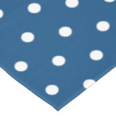 Deep Azure Blue White Polka Dots Tafelkleed (Gekanteld)