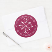 Deep Berry Snowflake Stickers (Envelop)