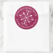 Deep Berry Snowflake Stickers (Tas)