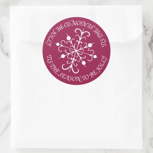 Deep Berry Snowflake Stickers (Tas)