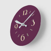 Deep Berry Wall Clock Ronde Klok (Hoek)