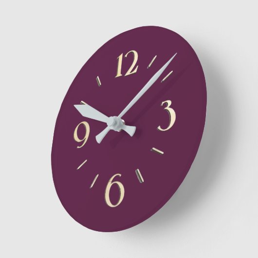 Deep Berry Wall Clock Ronde Klok (Hoek)