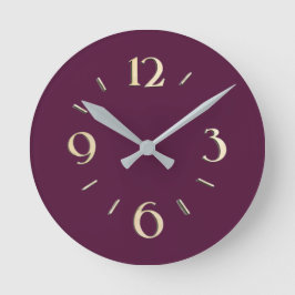 Deep Berry Wall Clock Ronde Klok