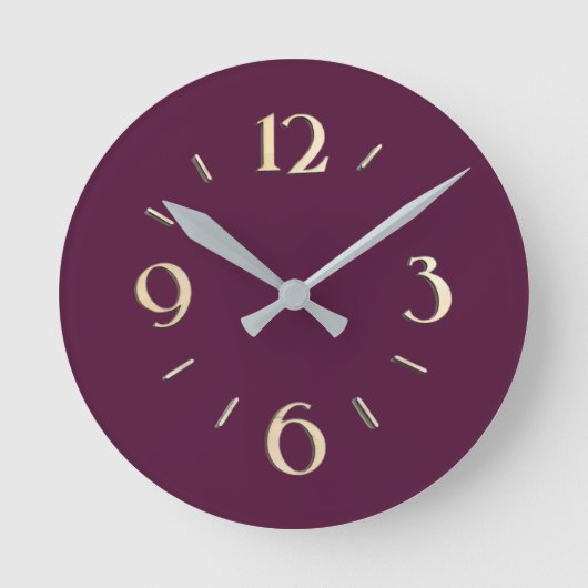 Deep Berry Wall Clock Ronde Klok (Voorkant)