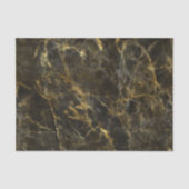 Deep Black & Gold Marble Tissue Paper Tissuepapier (Voorkant)