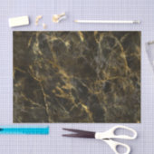Deep Black & Gold Marble Tissue Paper Tissuepapier (Craft)