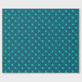 Deep Blauwgroen Blue Stars Cadeaupapier (Vlak)