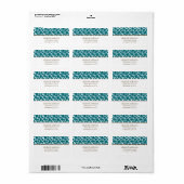 Deep Blauwgroen Giraffe Pattern Etiket (Full Sheet)