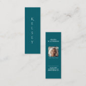 Deep Blauwgroen  Photo Mini Visitekaartje (Voorkant / Achterkant)