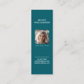 Deep Blauwgroen  Photo Mini Visitekaartje (Achterkant)