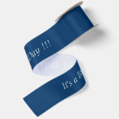 Deep Blue 003366 - Aangepast bericht of leeg Satijnen Lint (Achterkant)
