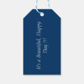 Deep Blue 003366 Kleur - Aangepast bericht Cadeaulabel (Voorkant)